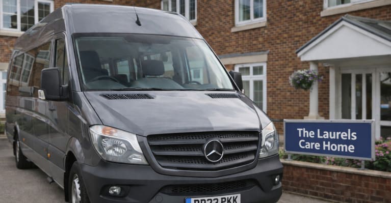 Minibus at care home